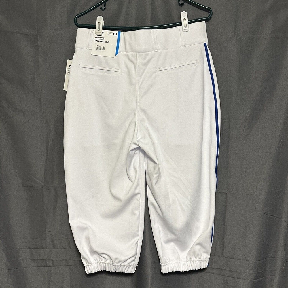 Champro Adult Triple Crown Knicker Baseball Pant White Blue Stripe Medium New - Picture 5 of 15